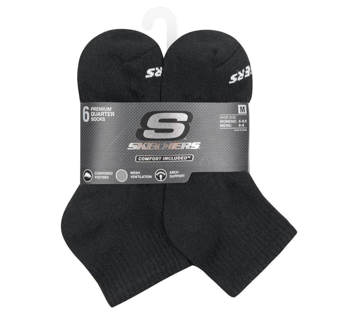 6 Pack Core Quarter Medium Socks | Skechers on sale