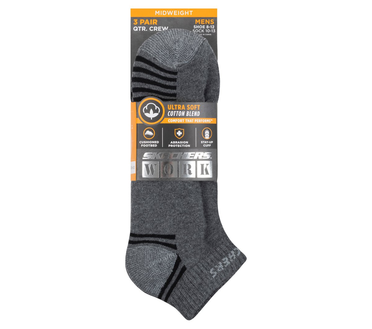 3 Pack Low Cut Terry Trainer Work Socks | Skechers outlet
