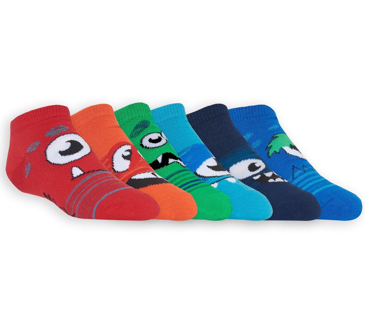 6 Pack Low Cut Monster Socks | Skechers on sale