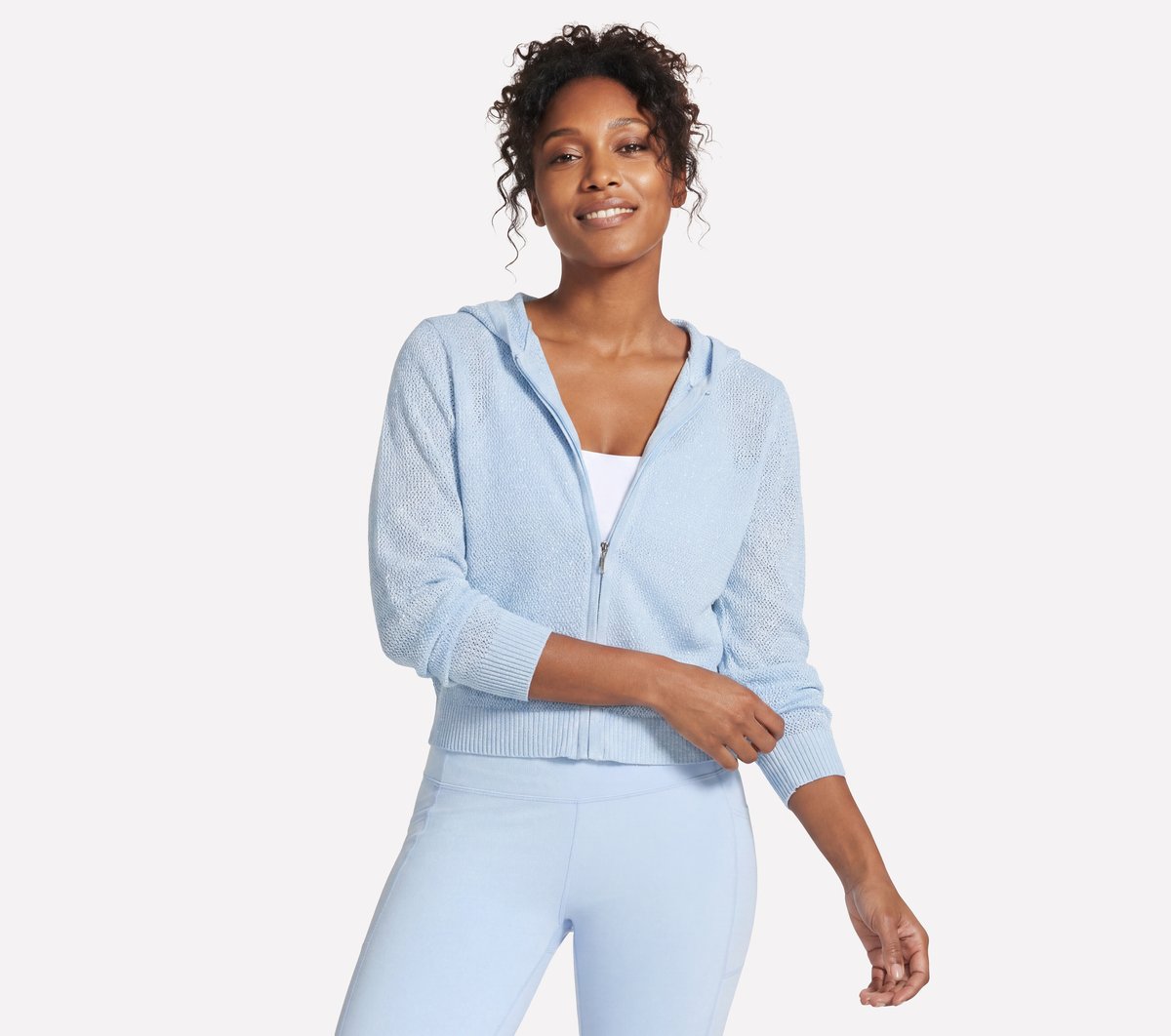 Shine Hooded Full Zip Jacket | Skechers on sale