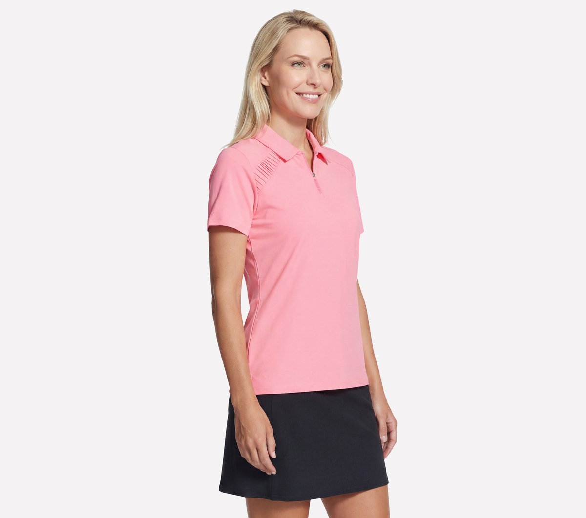 GO GOLF Short Sleeve Birdie Zip Front Polo | Skechers USA