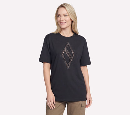Gold Splatter Diamond Short Sleeve Tee | Skechers online