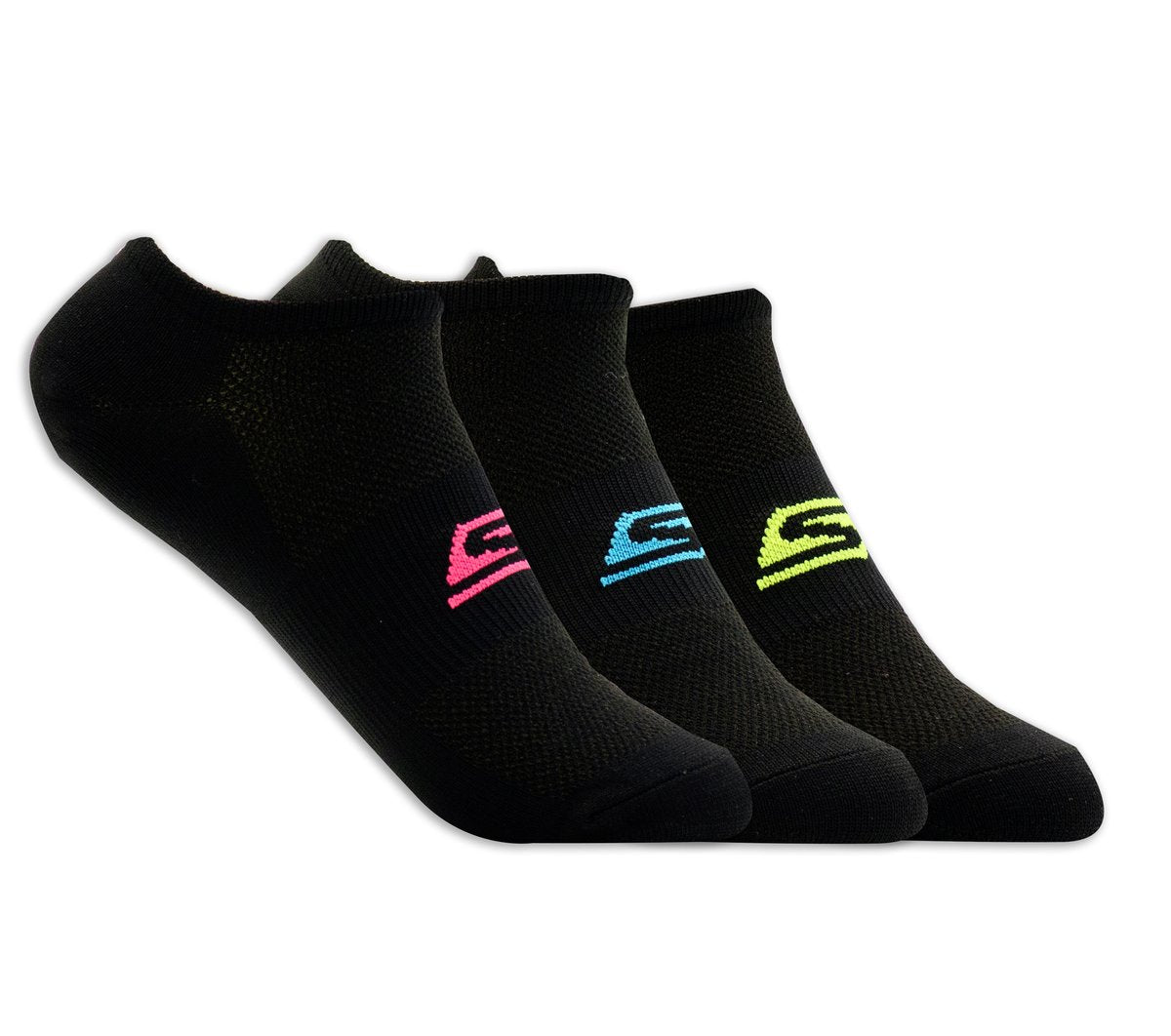 3 Pack No Show Stretch Socks | Skechers US