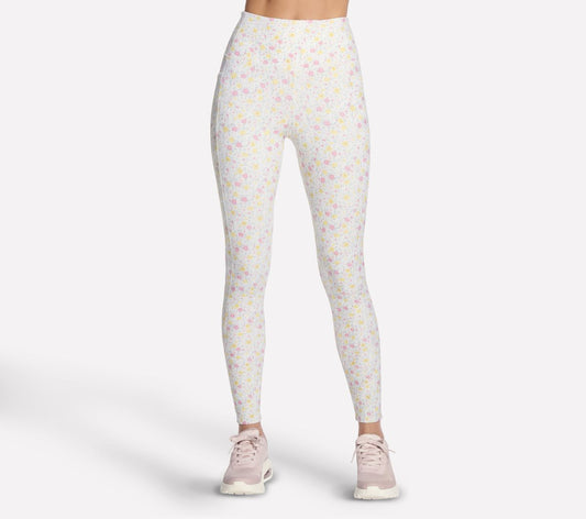 GO WALK Rib Floral Full Length High-Waisted Legging | Skechers outlet