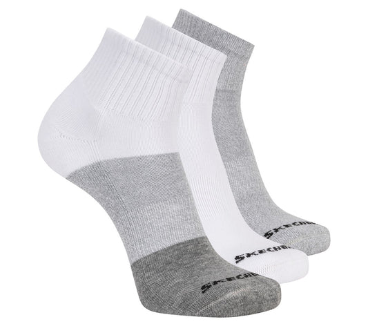 3 Pack Men's Colorblock Quarter Socks | Skechers outlet