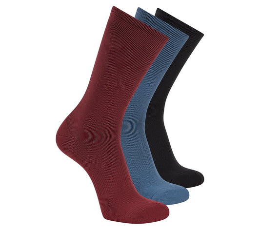 3 Pack Men's Reflective Performance Half Terry Crew Socks | Skechers US