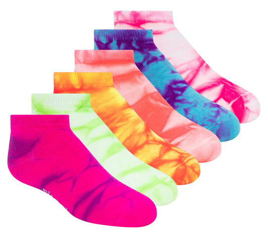 6 Pack Girls' Tie Dye Fashion Socks | Skechers online