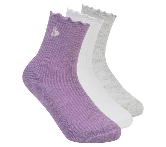 3 Pack Kids Ankle Lettuce Socks | Skechers discount