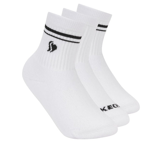 3 Pack Girls' Low Crew Ribbed Socks | Skechers outlet